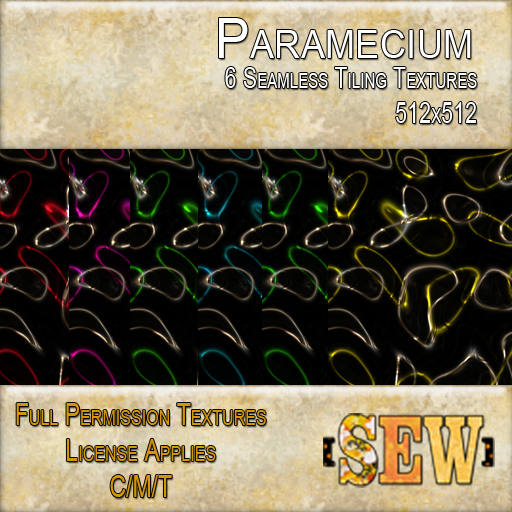 [SEW] Full Permission Textures - 60L Set - Paramecium (fabric texture)