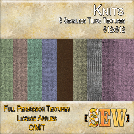 [SEW] Full Permission Textures - 60L Set - Knits