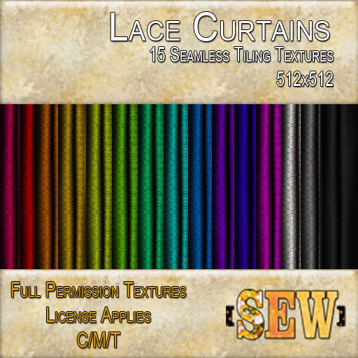 [SEW] Full Permission Seamless Textures - Lace Curtain Folds