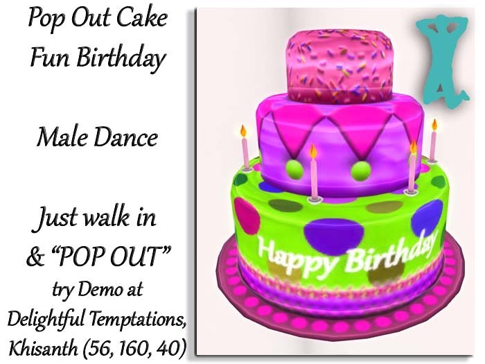 Pop Out Cake Birthday-Fun Pink