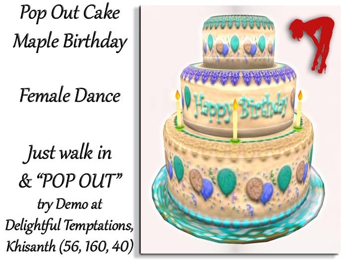 Pop Out Cake Birthday-Balloons Maple