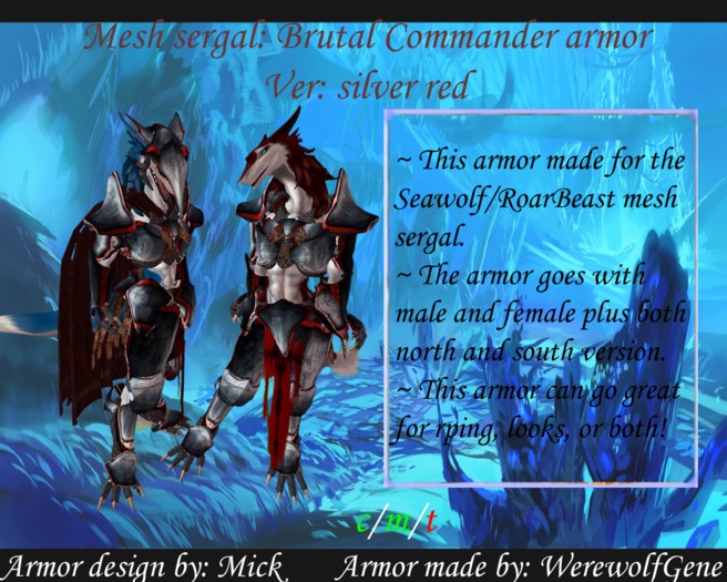 Mesh Sergal: Brutal commander Silver Red