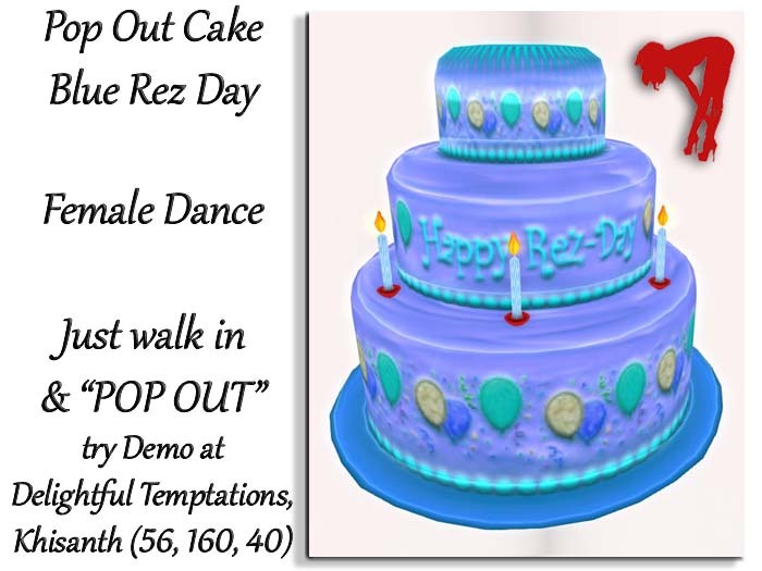 Pop Out Cake Rez Day-Balloon Blue