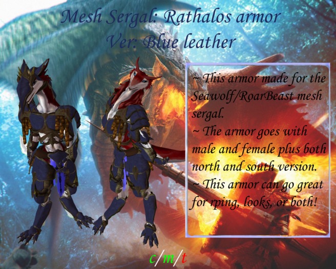 SW/RB Sergal: Rathalos armor Blue