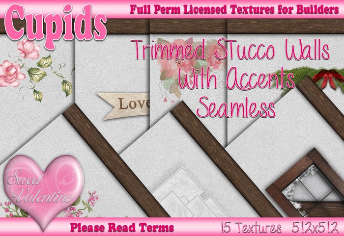 *Cupids Textures * 15 TRIMMED STUCCO WITH ACCENTS