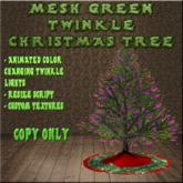 BBD - (BOX) - Mesh Twinkle Green Christmas Tree