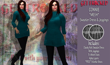 NETTA - *mesh* Frilled Dress - Turquoise