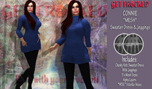 ILONA - *mesh* Bow Top & Jeans BLUE