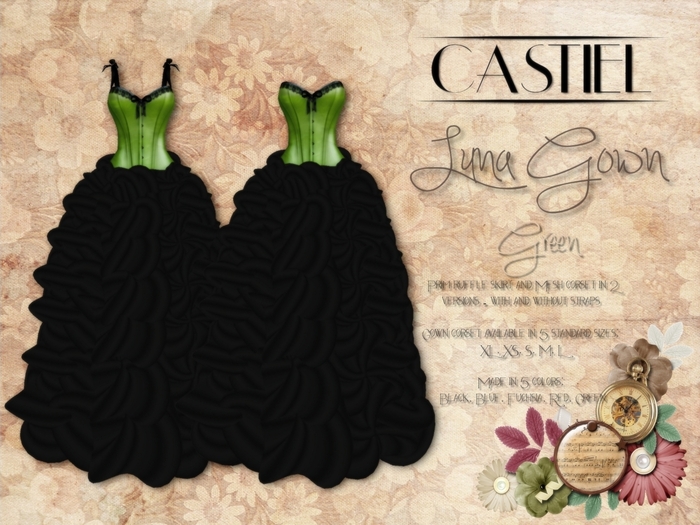 CASTIEL Luna Gown Green 