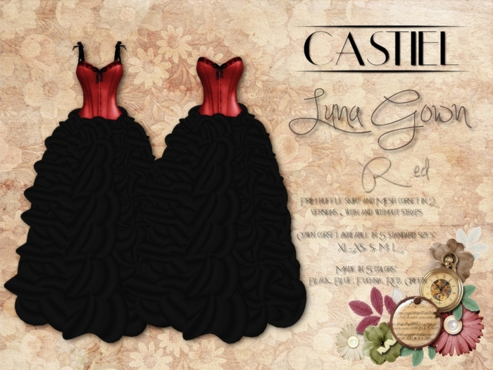 CASTIEL Luna Gown Red BOX