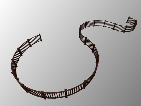 Second Life Marketplace - Mesh Curved Railing Construction Kit - 50% OFF