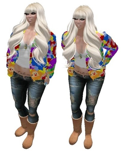Rainbow brite cardigan outfit