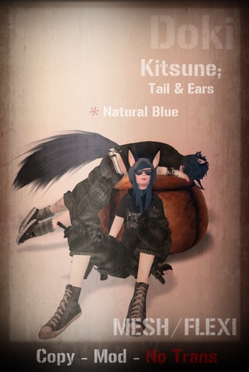 [D]oki - Kitsune Natural; Blue