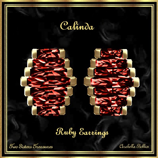TST - CALINDA RUBY EARRINGS YG.