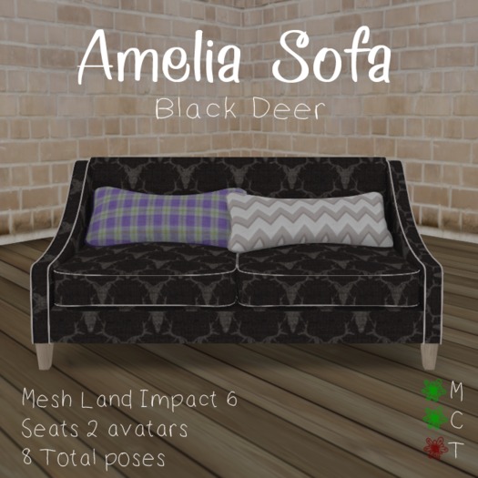 ~Doolally~ Amelia Sofa Orange Plaid