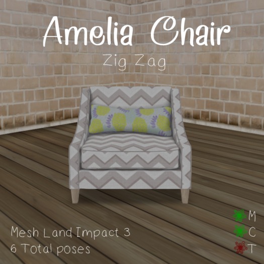 ~Doolally~ Amelia Chair Orange Plaid