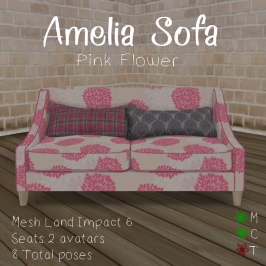 ~Doolally~ Amelia Sofa Orange Plaid