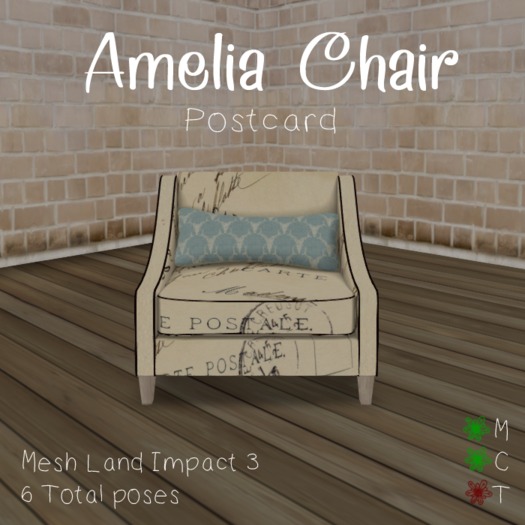 ~Doolally~ Amelia Chair Gray Deer