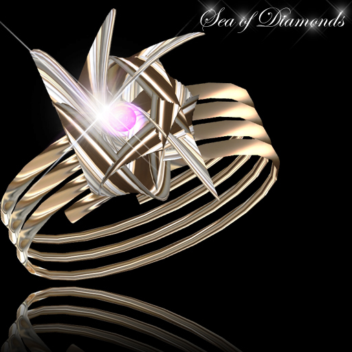 Ring - Vain Gold Ring Bague (box)