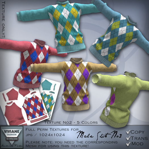 VF MESH Male Shirt No3 - Texture No2