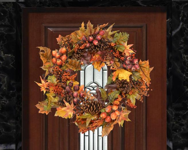 Autumn / Fall Harvest Prim Wreath 4