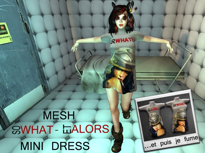 %ChimHair% Mesh_Mini Dress SoWhat Gladiator