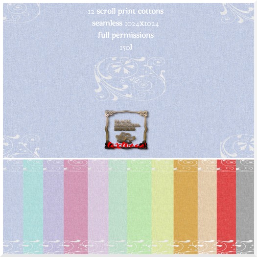 **BMI** 12 SCROLL PRINT COTTONS BOXED