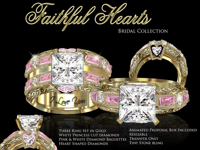Exquisite Faithful Hearts Man's Ring Platinum