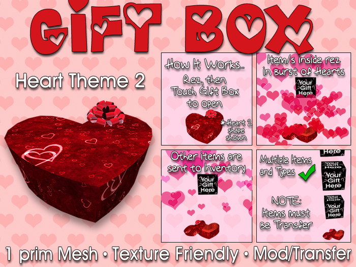 Custom Love: Gift Box: Heart Theme 2