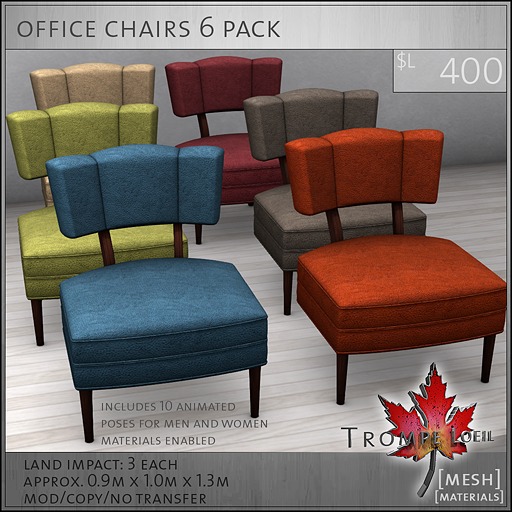 Trompe Loeil - Office Chair 6 Pack [mesh]