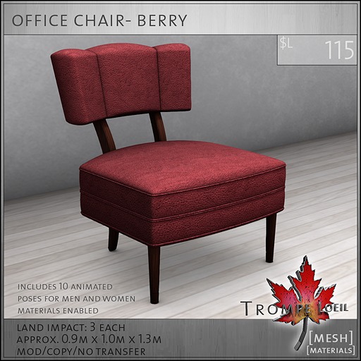 Trompe Loeil - Office Chair Berry [mesh]