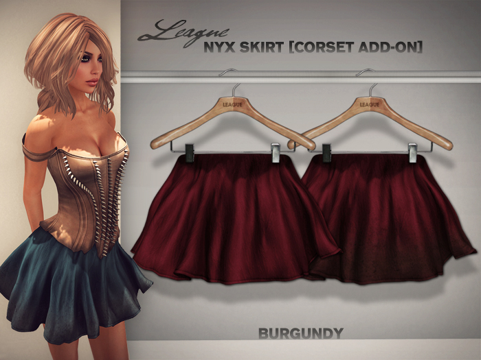 *League* Nyx Skirt (Corset Add-On) -Burgundy