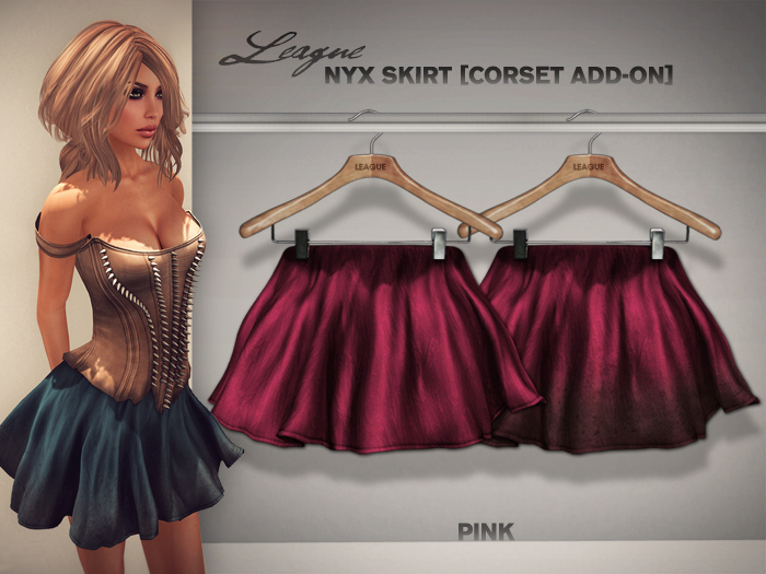 *League* Nyx Skirt (Corset Add-On) -Pink