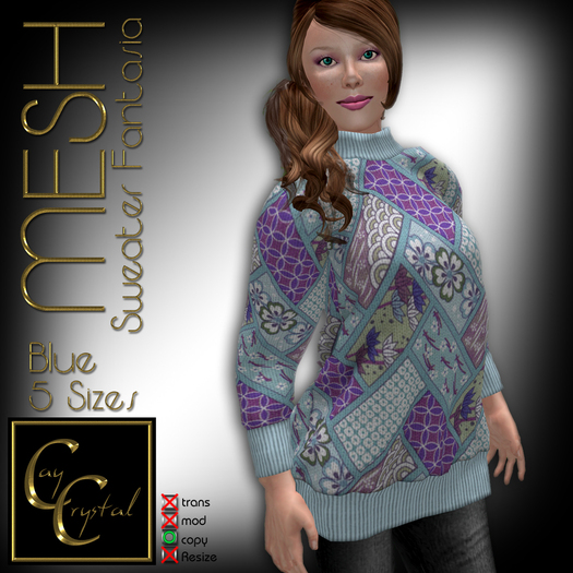 CCD Mesh Sweater Fantasia Blue