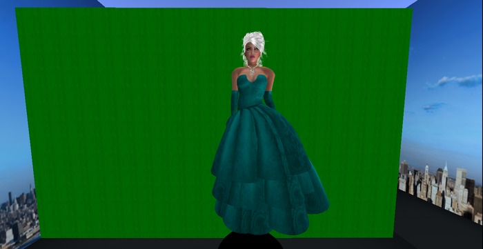 Vestido princesa turquesa
