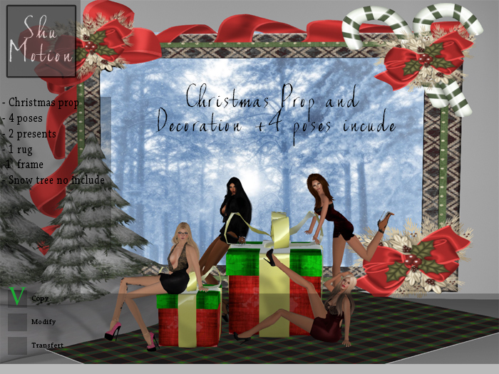 [Shu Motion] GIFT, PROMOTION FOR Christmas,  prop 4 pose decoration gift