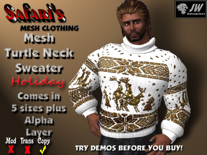 Safari's - Turtle Neck (Gray Stripe2)