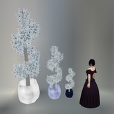 Twinkling Hanukkah Sculpted Spiral Topiary with Multi Pot S box
