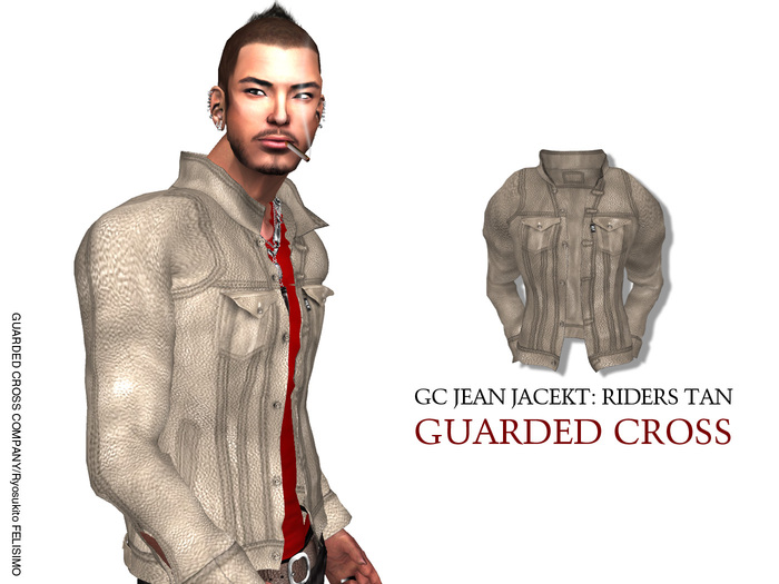 * GUARDED CROSS/Men’s-Wear * GC Jean Jacket: Riders Tan