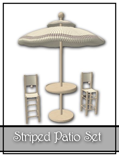 Striped Patio Set