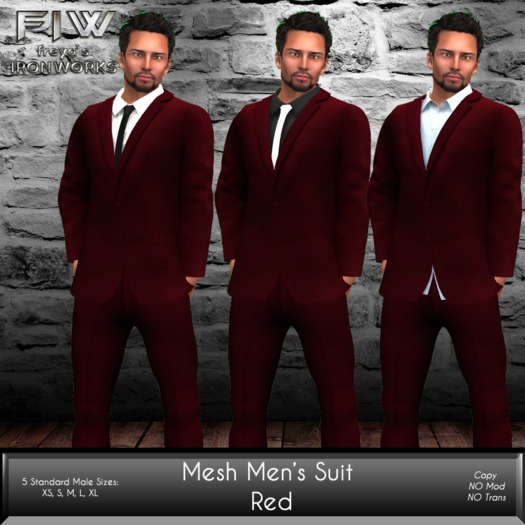Mesh Men's Suit - Red