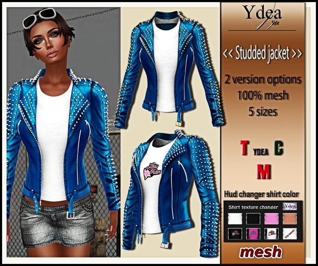 *Ydea* Studded jacket  bleu