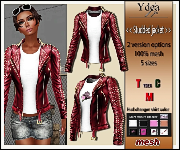 *Ydea* Studded jacket  red