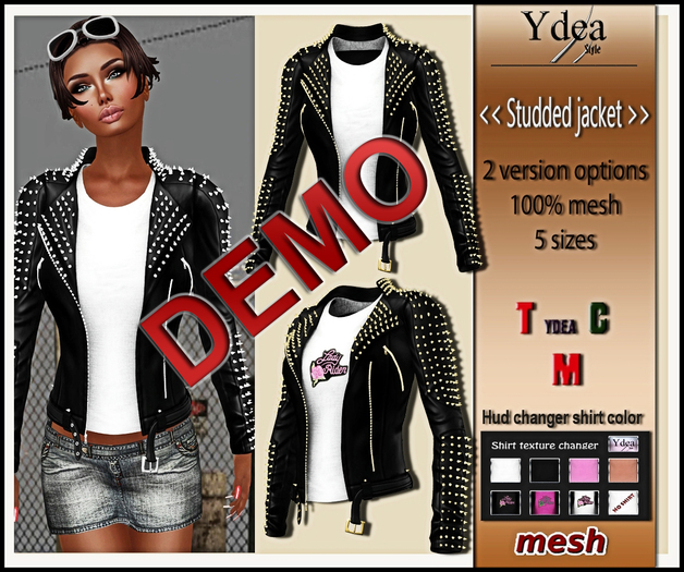 *Ydea* Studded jacket  black DEMO