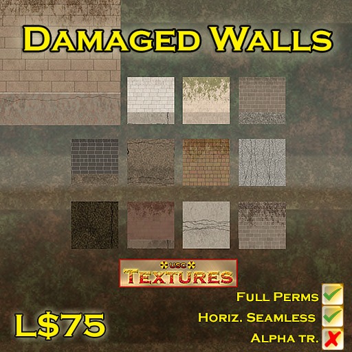 USC Textures - Damaged Wall 