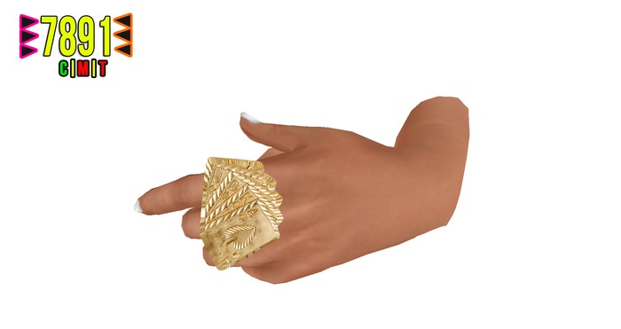 [7891.] Deck Ring - Gold (W\Resize)
