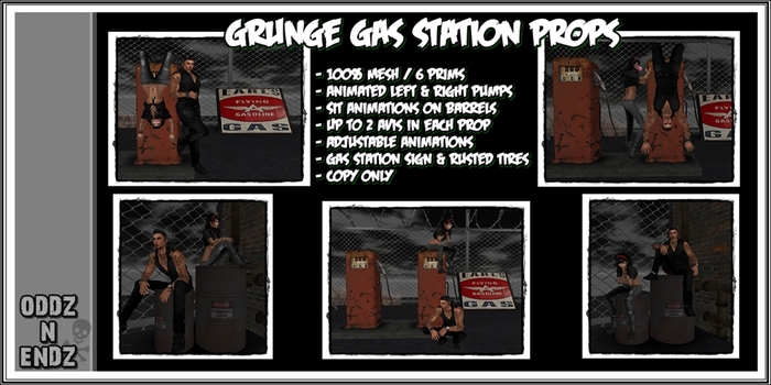 O.N.E Grunge Gas Station Mesh Props