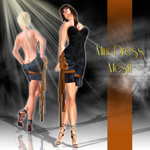 MINI DRESS MESH ORANGE