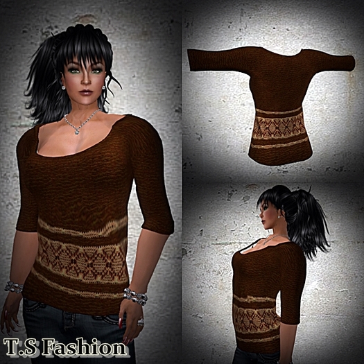 Pullover Knit Brown (Mesh)