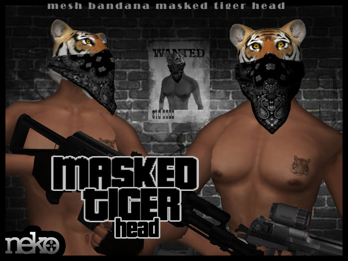 Tiger head_bandana mask